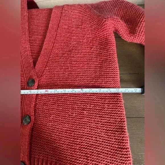 Gap Wool Blend Chunky Knit Oversized Button Front Cardigan Sweater Sz M - Picture 10 of 11